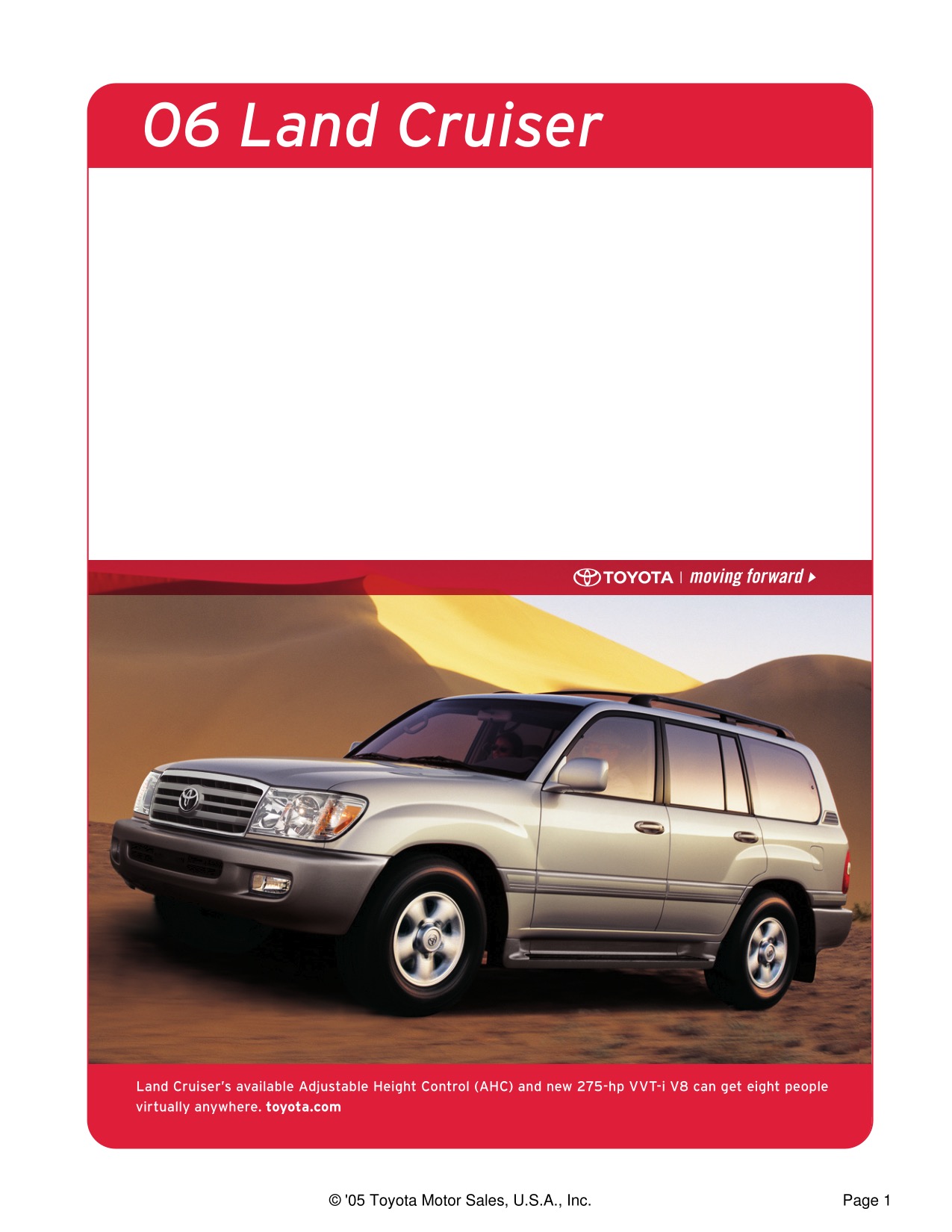 2006 Toyota Land Cruiser Brochure Page 4